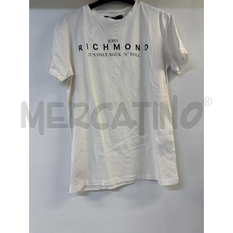 MAGLIA DONNA RICHMOND BIANCO SCRITTA NERA | Mercatino dell'Usato Acerra 1
