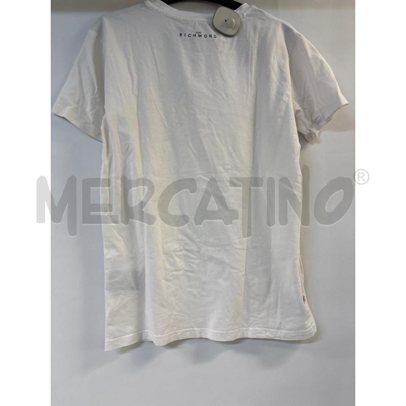 MAGLIA DONNA RICHMOND BIANCO SCRITTA NERA | Mercatino dell'Usato Acerra 2