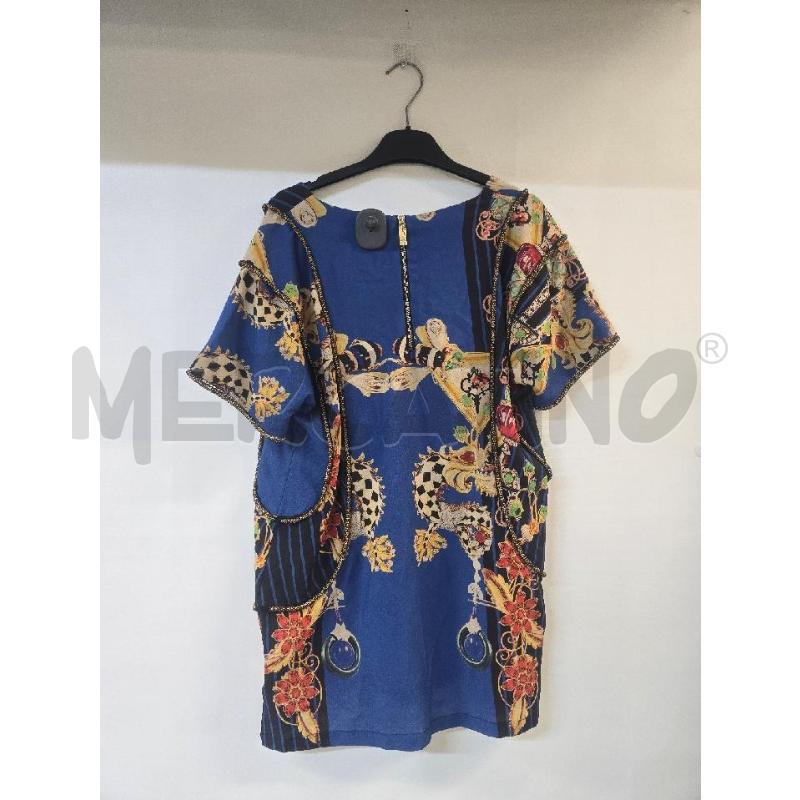 MAGLIA DONNA ROBERTA BIAGI DISEGNI BLU DORATO | Mercatino dell'Usato Acerra 2