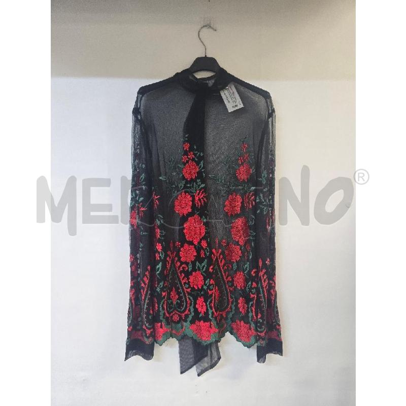 MAGLIA DONNA VELATA NERO CON ROSE ROSSE ASOS | Mercatino dell'Usato Acerra 1