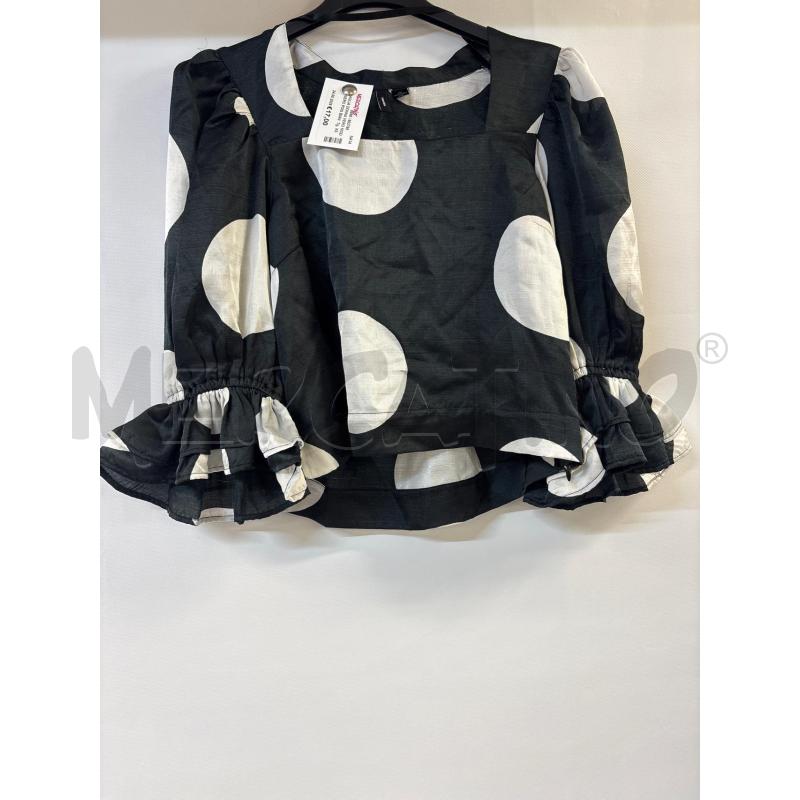 MAGLIA DONNA VERO MODA NERO POIS BIANCO | Mercatino dell'Usato Acerra 1