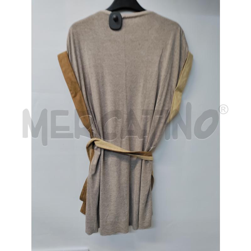 MAGLIA DONNA ZARA BEIGE MARRONE SCAMOSCIATO | Mercatino dell'Usato Acerra 2