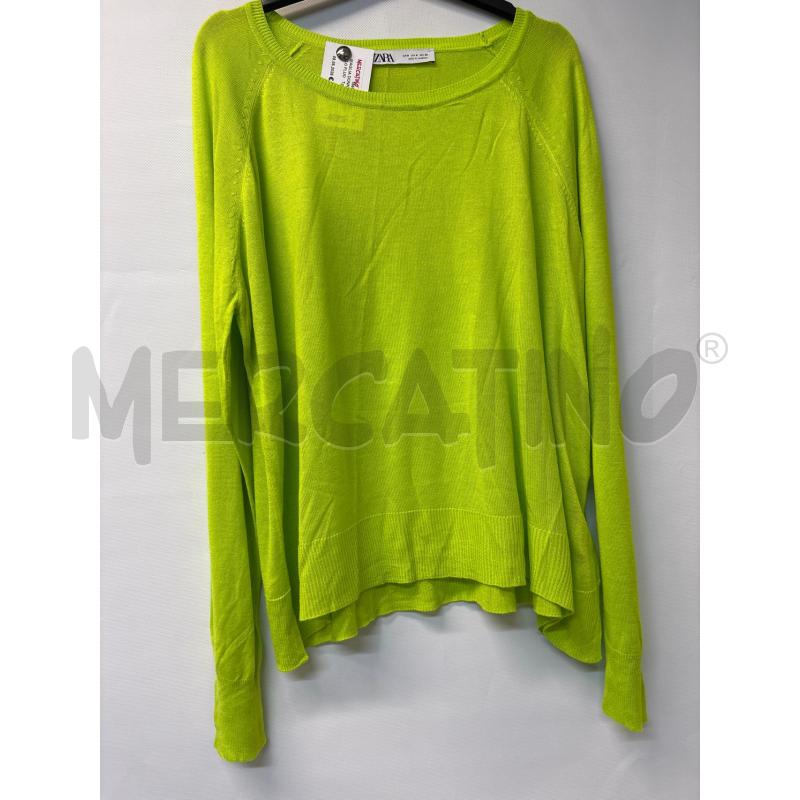 MAGLIA DONNA ZARA GIALLO FLUO  | Mercatino dell'Usato Acerra 1