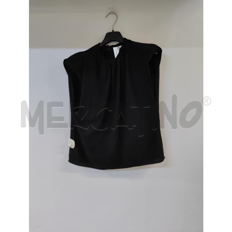 MAGLIA DONNA ZARA NERO CON SPALLINE | Mercatino dell'Usato Acerra 1