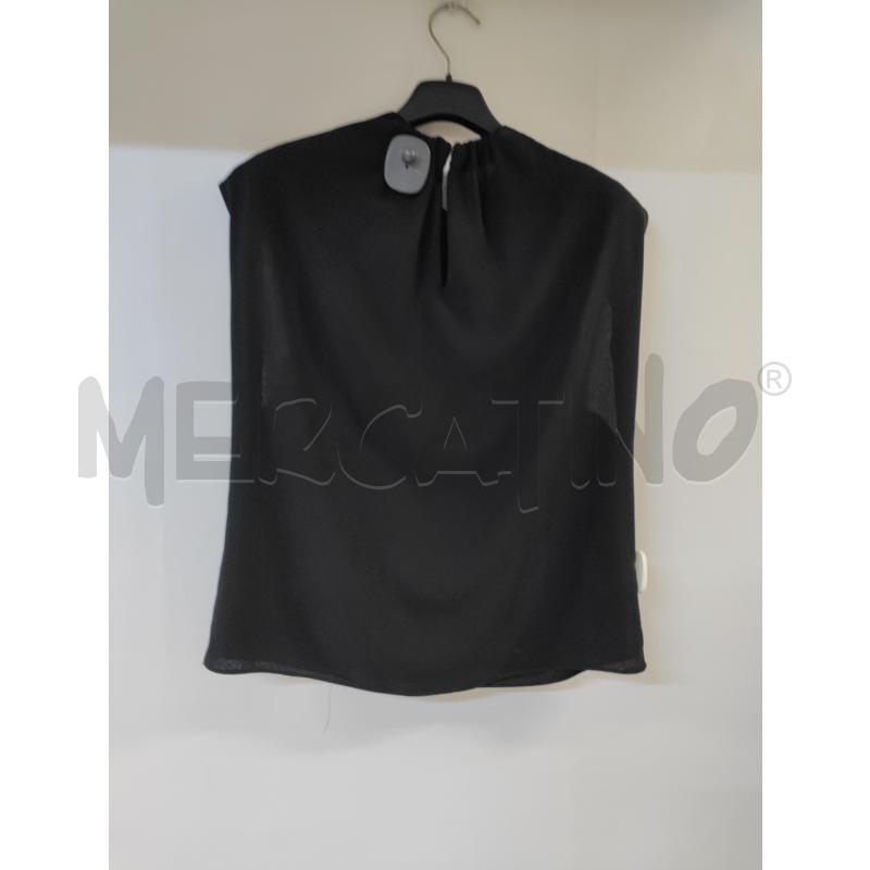 MAGLIA DONNA ZARA NERO CON SPALLINE | Mercatino dell'Usato Acerra 2