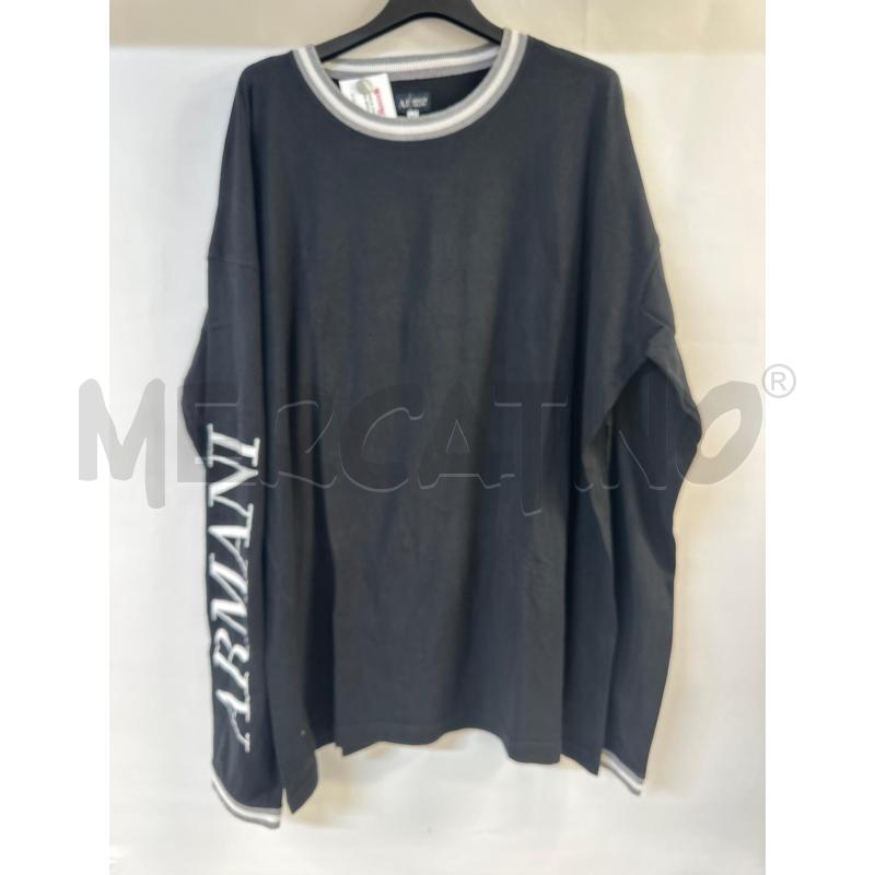 MAGLIA UOMO ARMANI JEANS NERO SCRITTA MANICHE | Mercatino dell'Usato Acerra 1