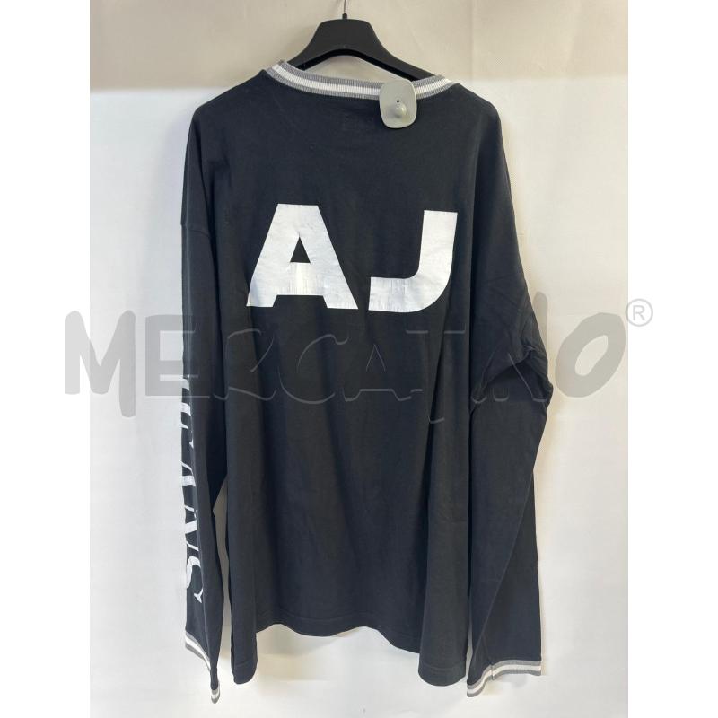 MAGLIA UOMO ARMANI JEANS NERO SCRITTA MANICHE | Mercatino dell'Usato Acerra 2