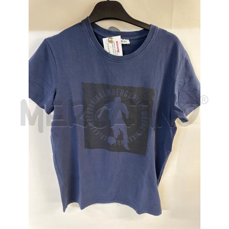 MAGLIA UOMO BIKKEMBERGS BLU LOGO NERO | Mercatino dell'Usato Acerra 1