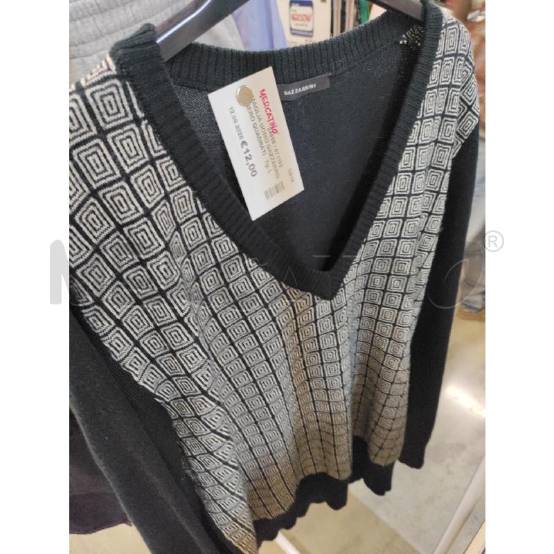 MAGLIA UOMO GAZZARRINI NERO QUADRATI BIANCO | Mercatino dell'Usato Acerra 1