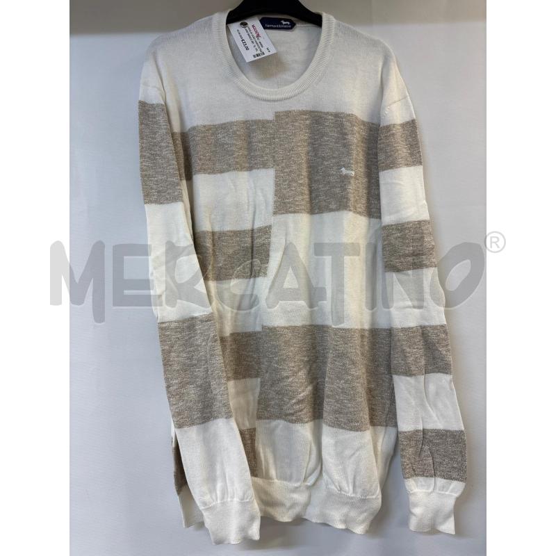 MAGLIA UOMO HARMONT&BLAINE BIANCO BEIGE | Mercatino dell'Usato Acerra 1