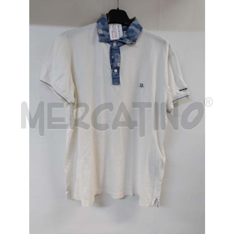 MAGLIA UOMO HAR,PMT&BLAINE BIANCO COLLETTO FIORI | Mercatino dell'Usato Acerra 1