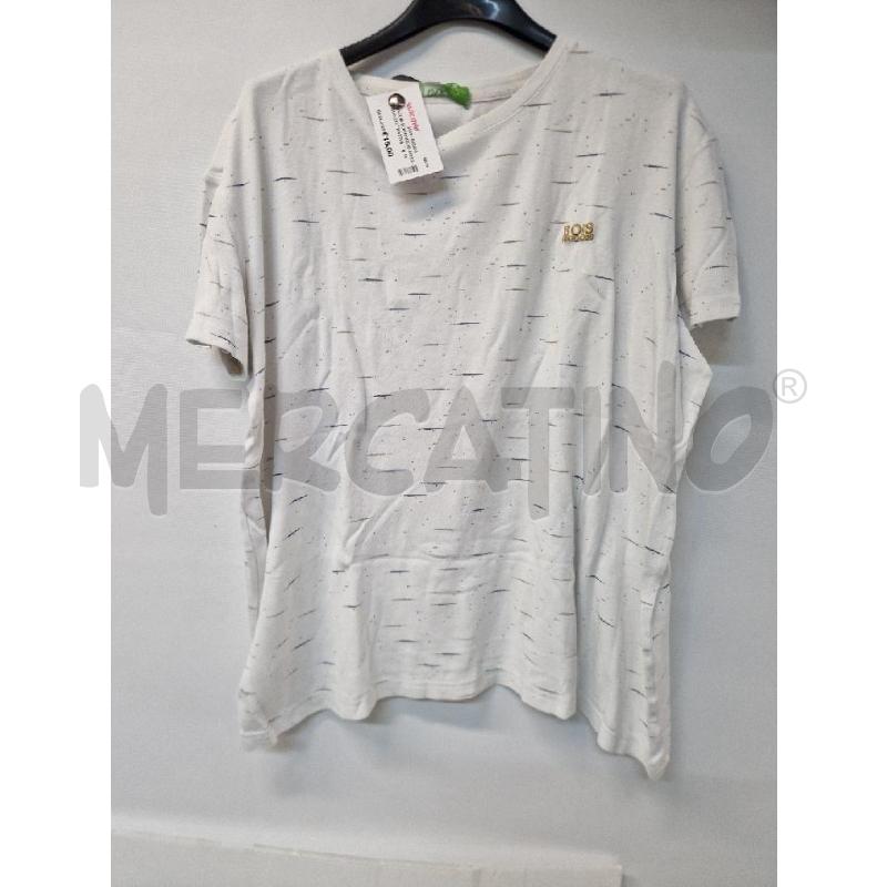 MAGLIA UOMO HUGO BOSS BIANCO TRATTI BLU MARRONE | Mercatino dell'Usato Acerra 1