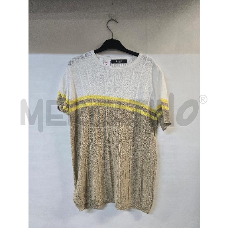 MAGLIA UOMO LIUJO BEIGE BIANCO GIALLO | Mercatino dell'Usato Acerra 1
