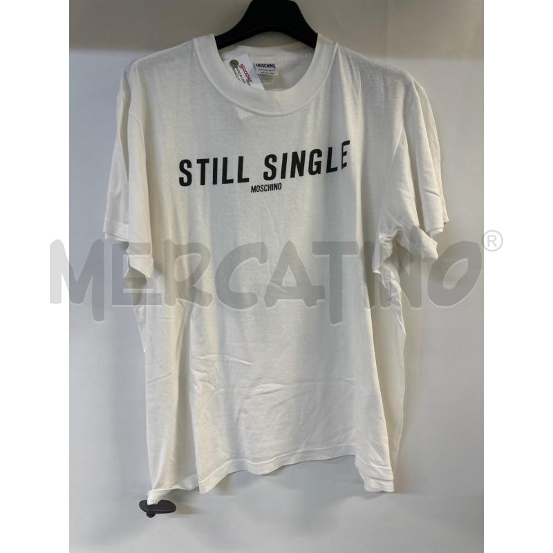MAGLIA UOMO MOSCHINO BIANCO SCRITTA NERO | Mercatino dell'Usato Acerra 1