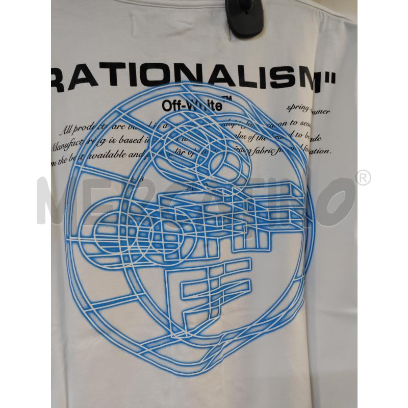 MAGLIA UOMO OFF WHITE BIANCO DISEGNO BLU | Mercatino dell'Usato Acerra 3