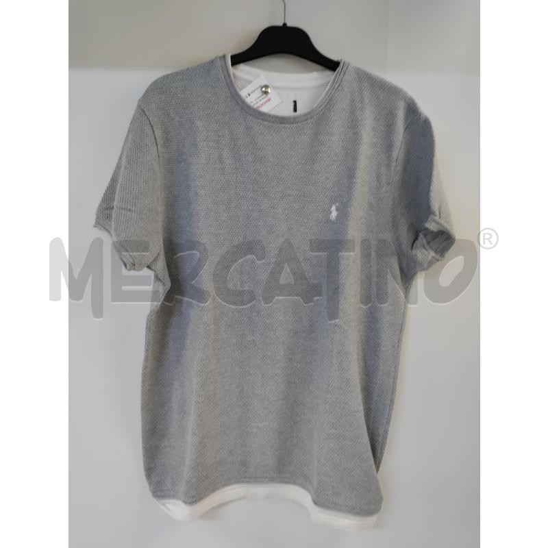 MAGLIA UOMO POLO GRIGIO BIANCO | Mercatino dell'Usato Acerra 1