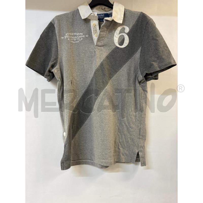 MAGLIA UOMO POLO RALPH LAUREN GRIGIO BIANCO | Mercatino dell'Usato Acerra 1