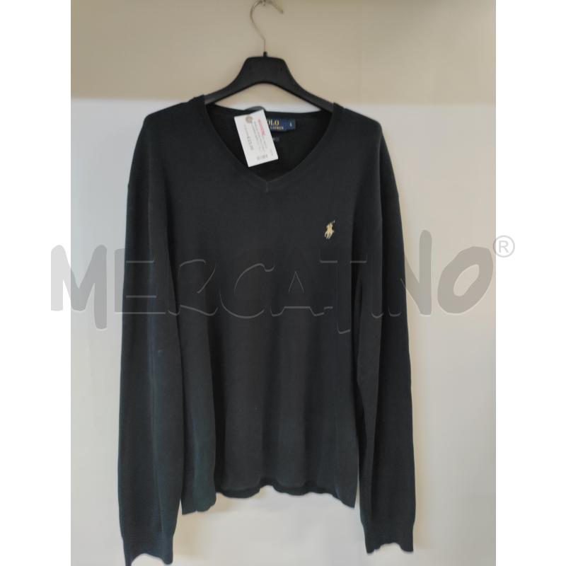 MAGLIA UOMO POLO RALPH LAUREN NERO LOGO BEIGE | Mercatino dell'Usato Acerra 1