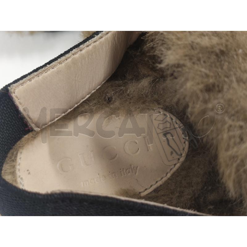 MOCASSINI BAMBINO GUCCI SLIPPER PRINCETOWN NERO INTERO PELO | Mercatino  dell'Usato Acerra