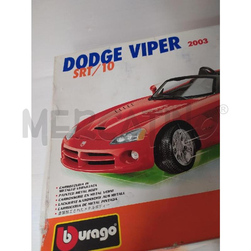 MODELLINO AUTO DODGE VIPER 2003 SRT/10 BURAGO | Mercatino dell'Usato Acerra 3