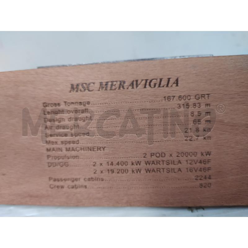 MODELLINO MSC MERAVIGLIA SILVER BASE MARRONE  | Mercatino dell'Usato Acerra 4