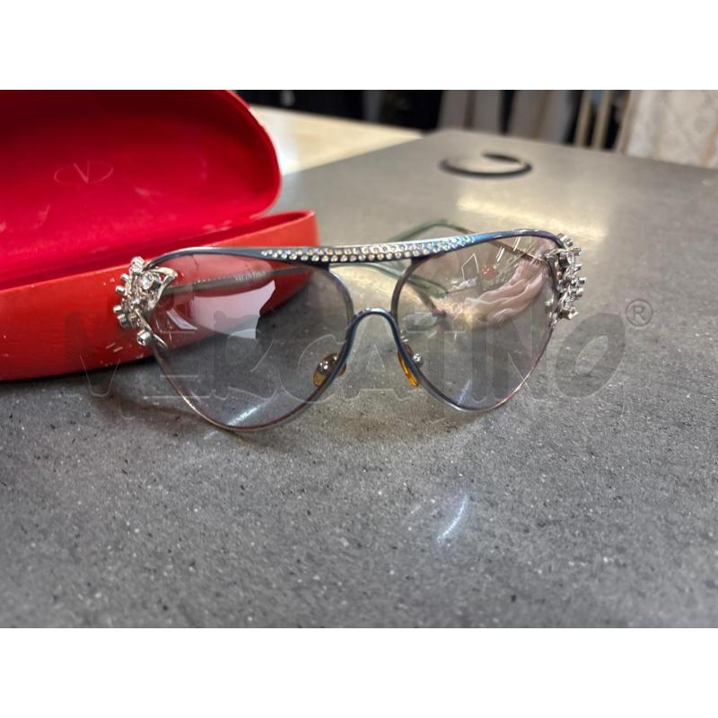 OCCHIALI DONNA VALENTINO SILVER CON STRASS DA RIVEDERE | Mercatino dell'Usato Acerra 2