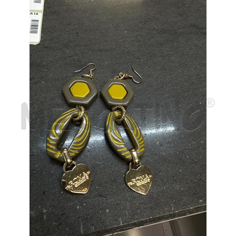 ORECCHINI VIA ROMA GRIGIO GIALLO | Mercatino dell'Usato Acerra 1