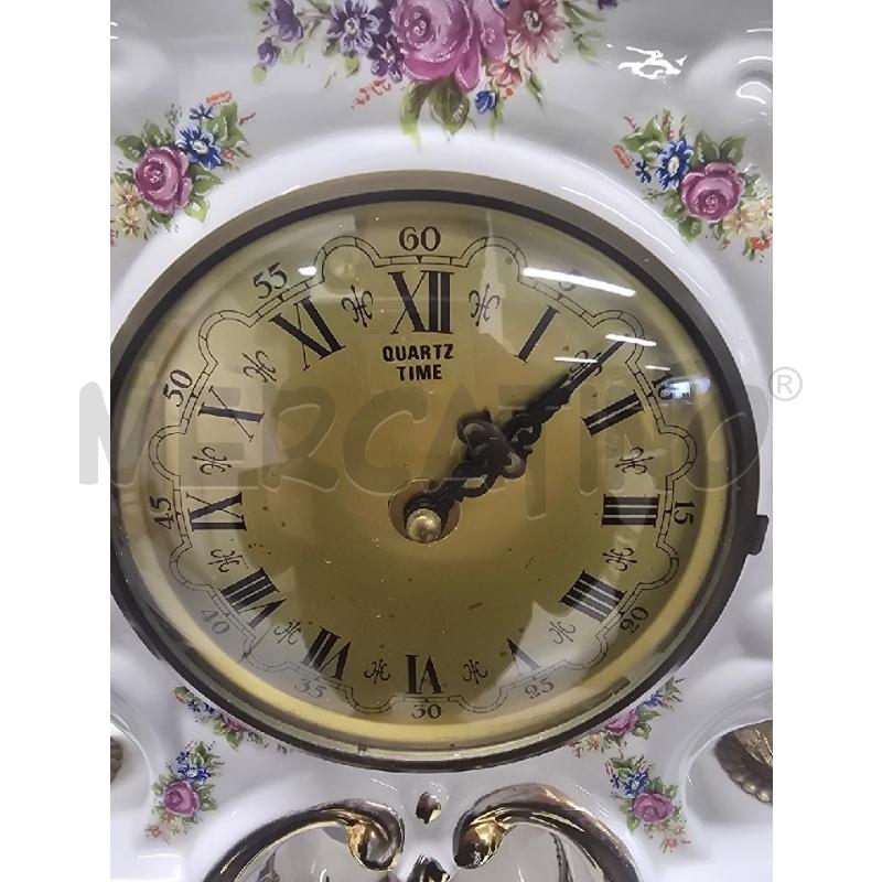 OROLOGIO BIANCO FIORI VIOLA DORATI | Mercatino dell'Usato Acerra 4