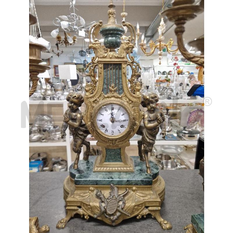OROLOGIO CANDELABRI VERDE DORATO | Mercatino dell'Usato Acerra 2