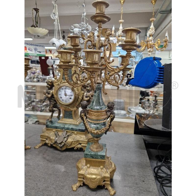 OROLOGIO CANDELABRI VERDE DORATO | Mercatino dell'Usato Acerra 4