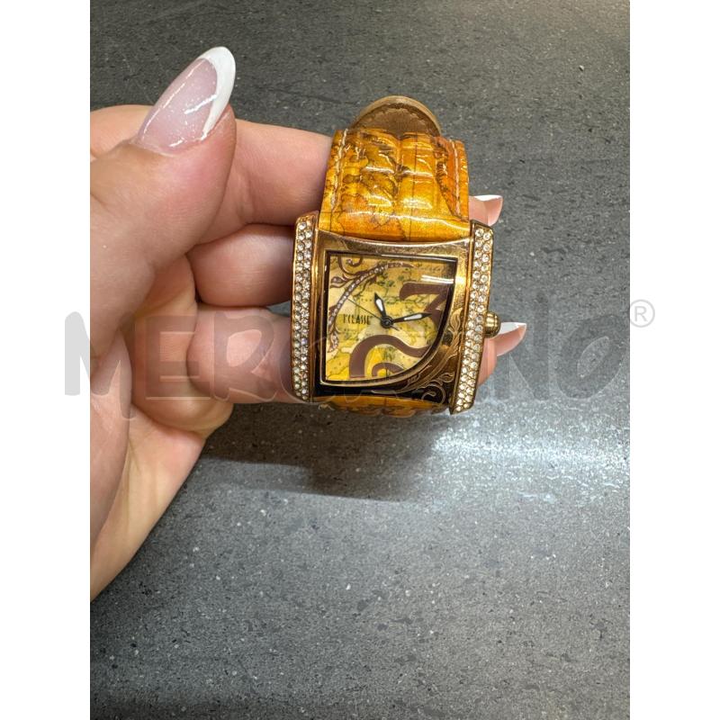 OROLOGIO DA POLSO 1CLASSE QUADRATO STRASS MARRONE | Mercatino dell'Usato Acerra 1