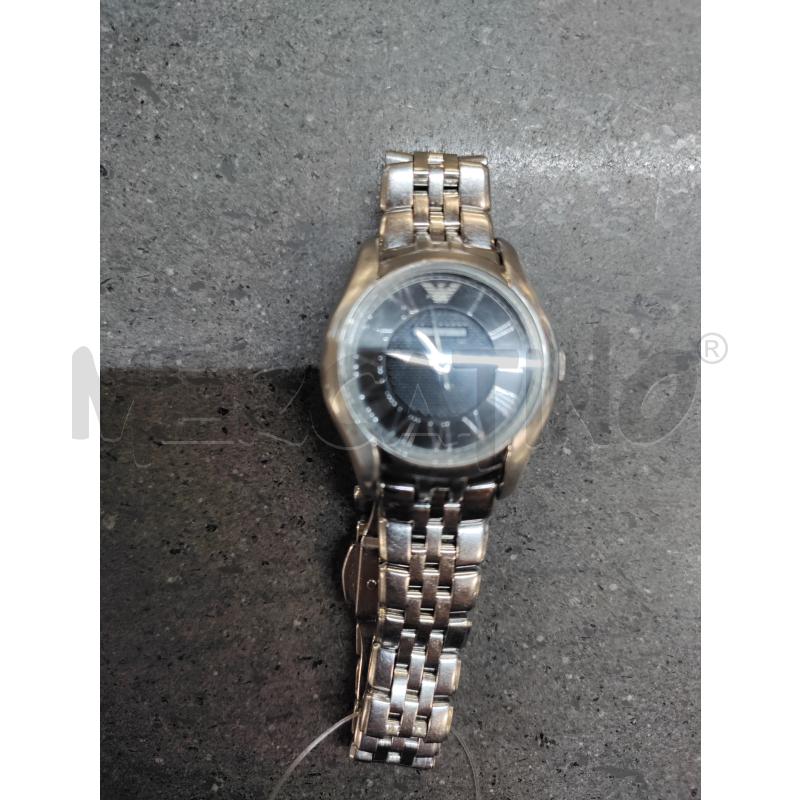 OROLOGIO DA POLSO EMPORIO ARMANI SILVER NERO | Mercatino dell'Usato Acerra 1