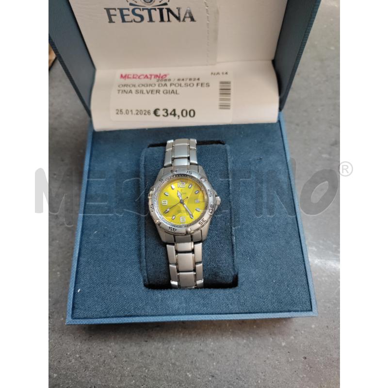 OROLOGIO DA POLSO FESTINA SILVER GIALLO | Mercatino dell'Usato Acerra 1