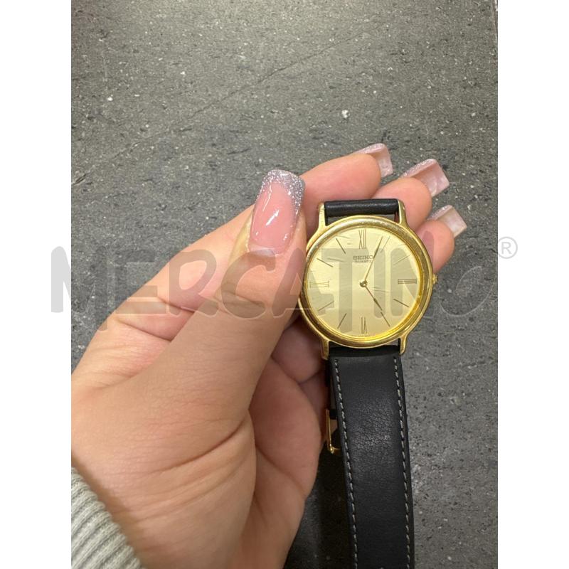 OROLOGIO DA POLSO NERO DORATO SEIKO QUARTZ | Mercatino dell'Usato Acerra 4