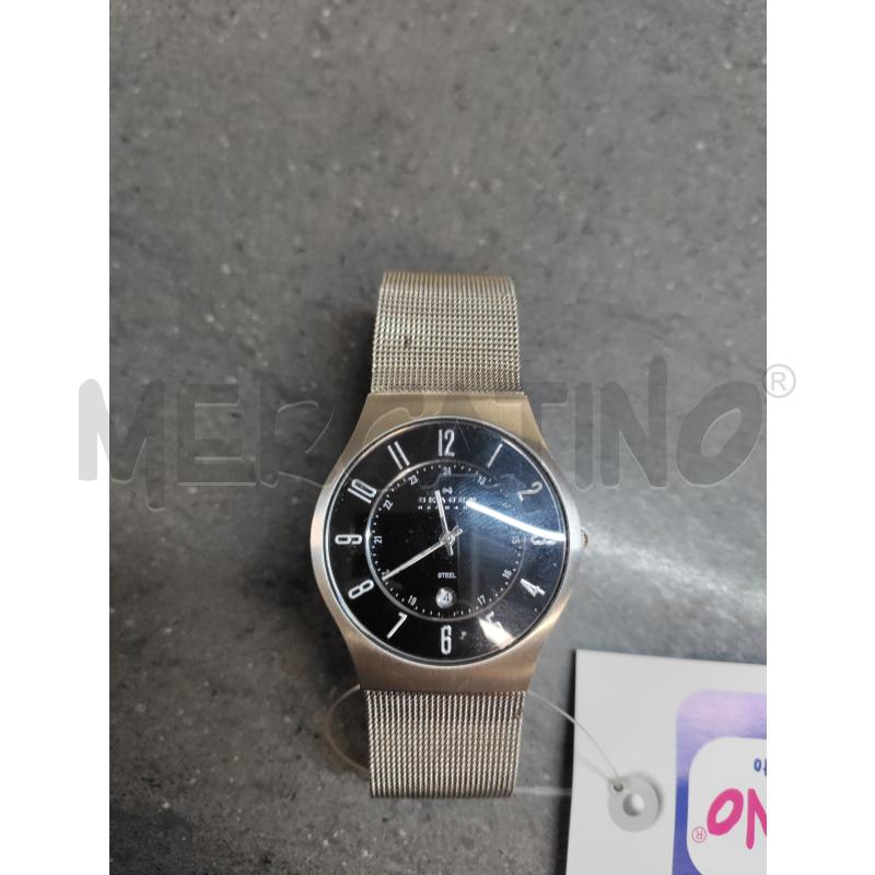 OROLOGIO DA POLSO SKAGEN SILVER QUADRANTE NERO | Mercatino dell'Usato Acerra 1