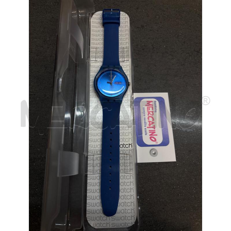 OROLOGIO DA POLSO SWATCH BLU CON CUSTODIA | Mercatino dell'Usato Acerra 1
