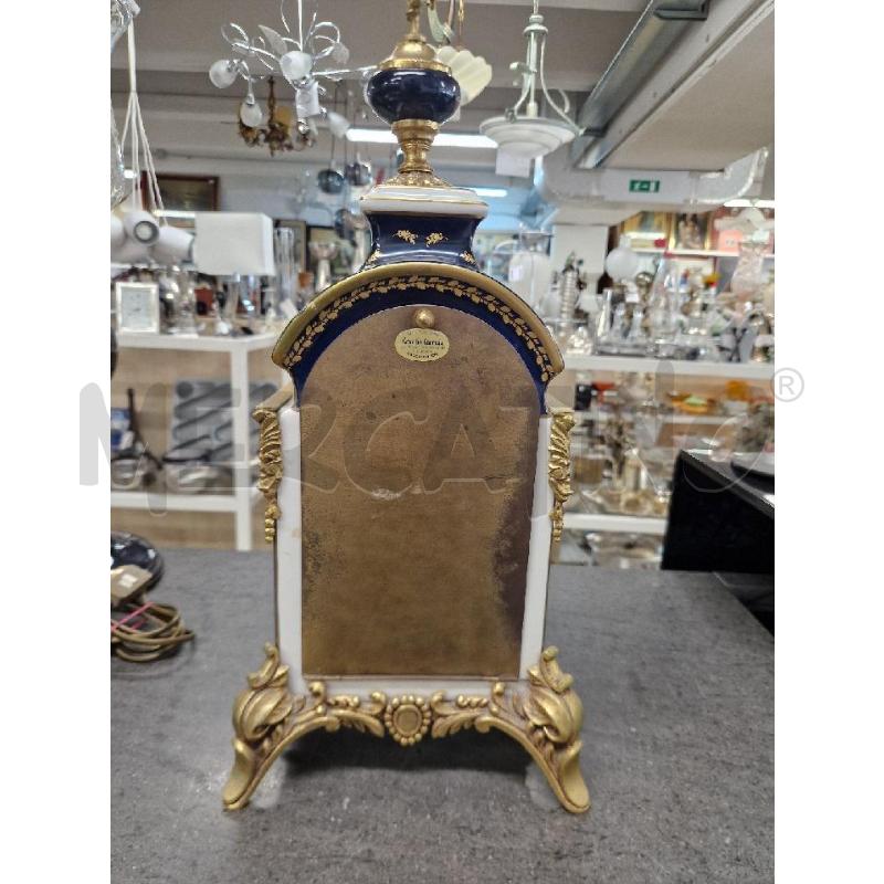 OROLOGIO DA TAVOLO BIANCO BLU FIORI FUNZIONANTE | Mercatino dell'Usato Acerra 3