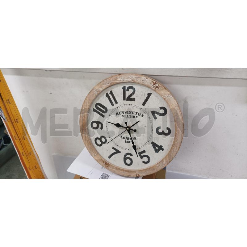OROLOGIO TONDO LEGNO BIANCO SCRITTA LONDON | Mercatino dell'Usato Acerra 1
