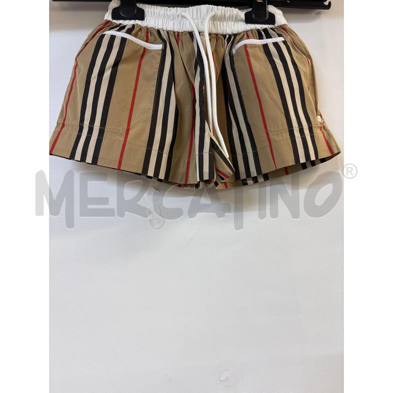 PANTALONCINO BAMBINA BURBERRY BEIGE BIANCO | Mercatino dell'Usato Acerra 1