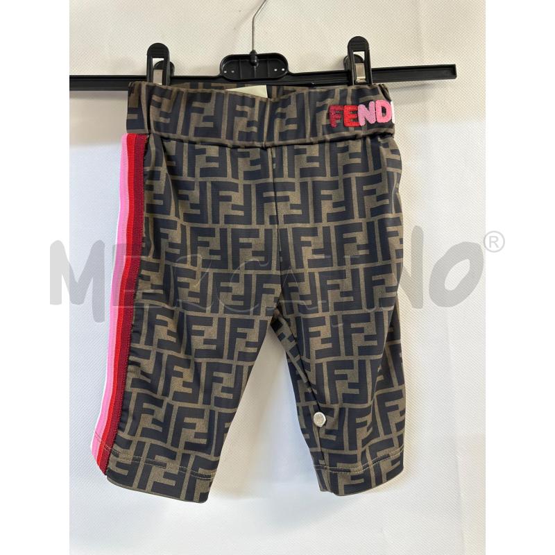 PANTALONCINO BAMBINA FENDI MARRONE BANDE ROSA | Mercatino dell'Usato Acerra 1
