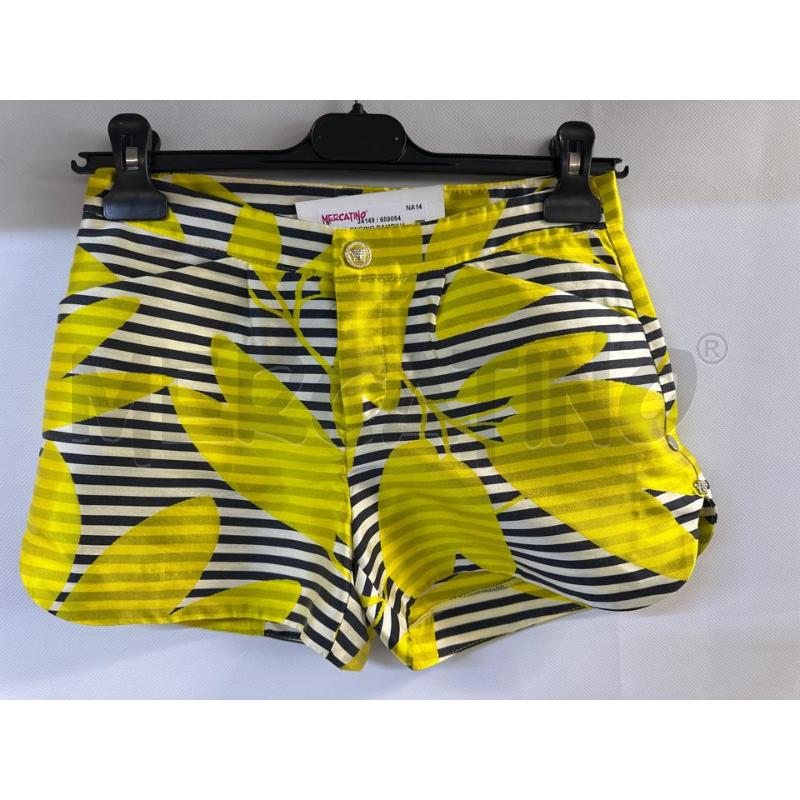 PANTALONCINO BAMBINA YOUNG VERSACE GIALLO NERO RIGHE | Mercatino dell'Usato Acerra 1