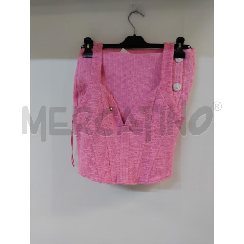 PANTALONCINO+CANOTTA DONNA ROSA ZARA | Mercatino dell'Usato Acerra 1
