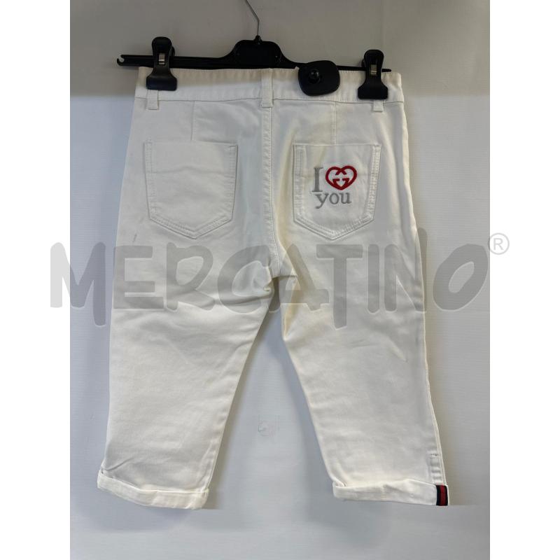 PANTALONE BAMBINA GUCCI BIANCOCON RISVOLTO | Mercatino dell'Usato Acerra 2
