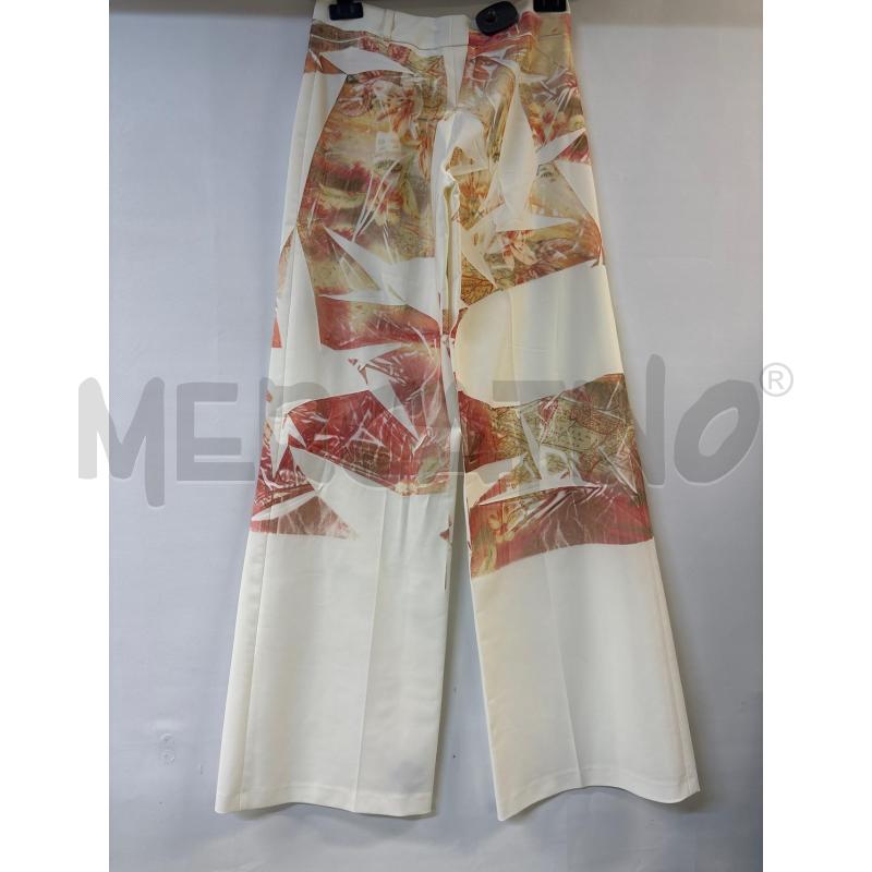PANTALONE DONNA ANNA BIABINI BIANCO ROSA SEXY STRASS | Mercatino dell'Usato Acerra 2