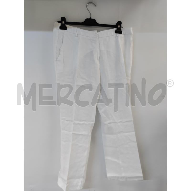 PANTALONE DONNA CAMOMILLA BIANCO PURO LINO | Mercatino dell'Usato Acerra 1