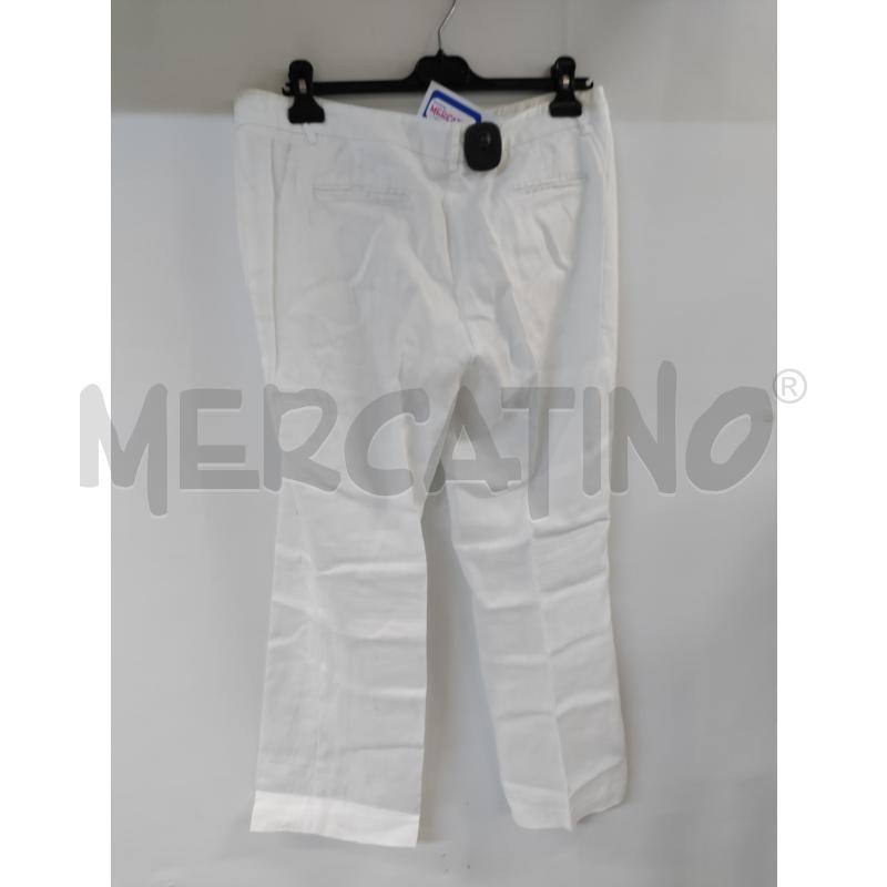 PANTALONE DONNA CAMOMILLA BIANCO PURO LINO | Mercatino dell'Usato Acerra 2