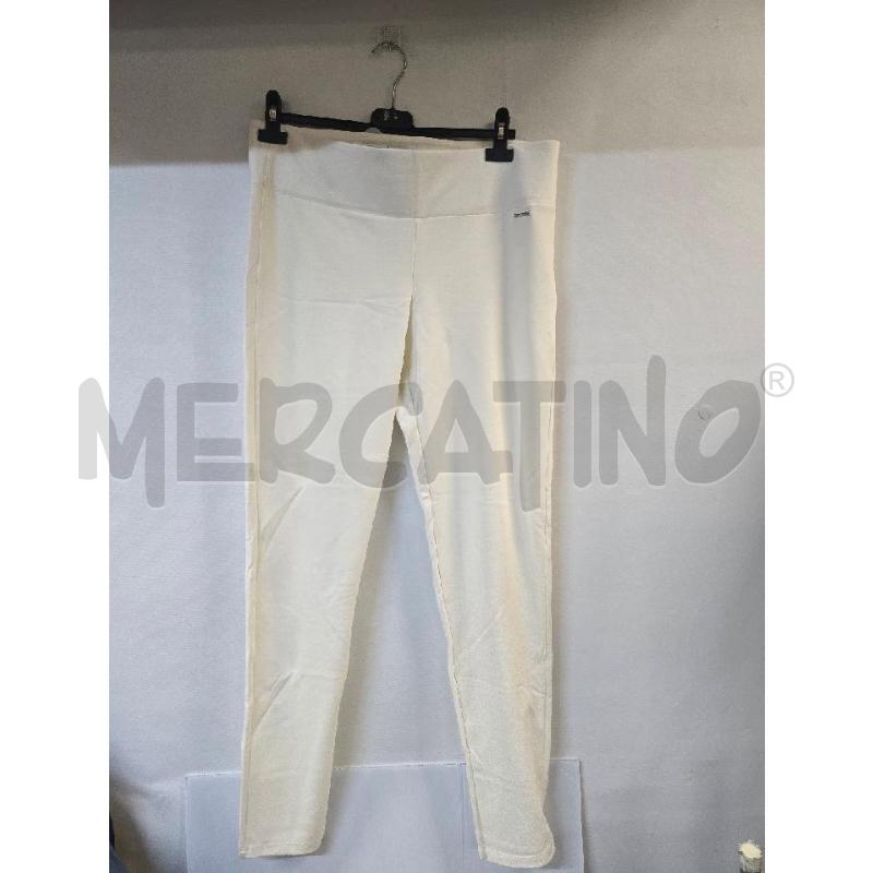 PANTALONE DONNA CANNELLA BIANCO ELASTICO | Mercatino dell'Usato Acerra 1