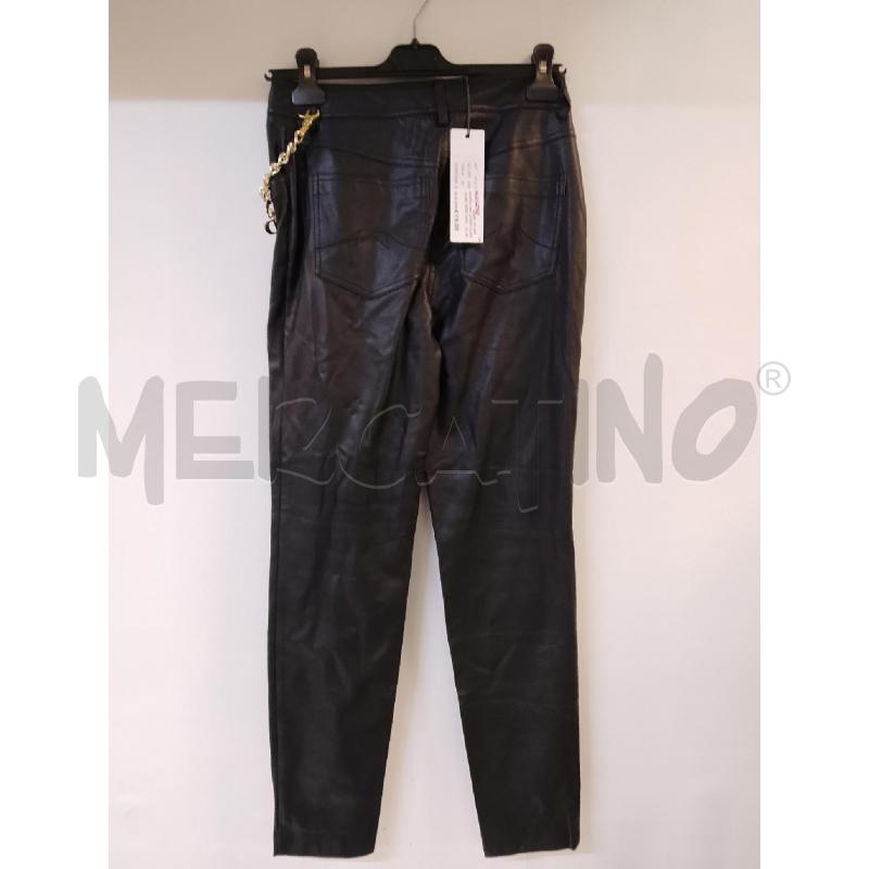 PANTALONE DONNA CLIPS MORE NERO SIMILPELLE | Mercatino dell'Usato Acerra 2