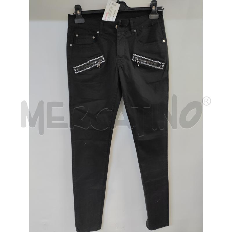 PANTALONE DONNA GF FERRE' NERO BORCHIE TASCHE | Mercatino dell'Usato Acerra 1