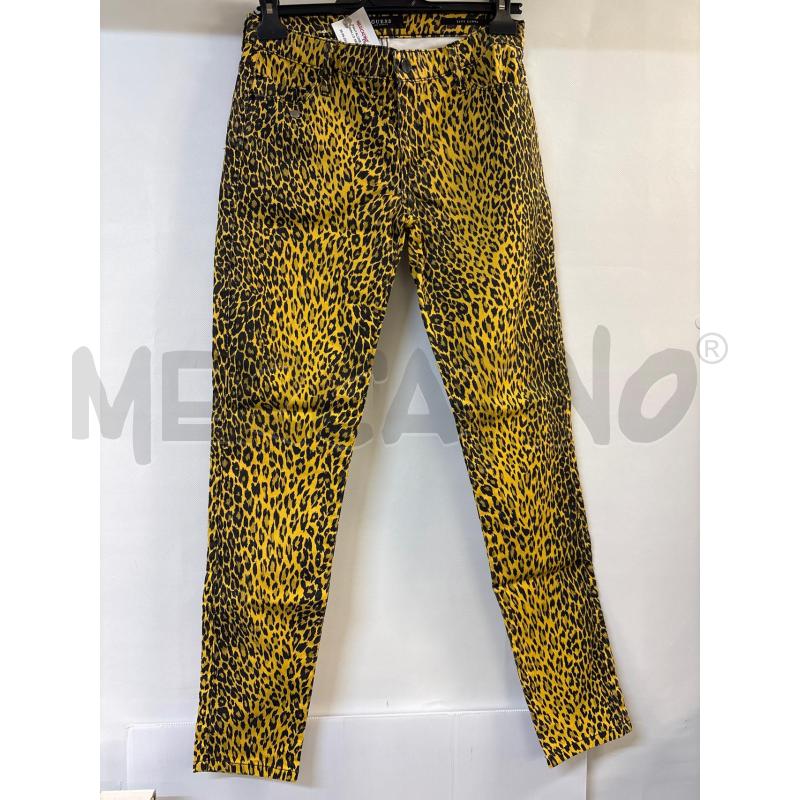 PANTALONE DONNA GUESS GIALLO NERO | Mercatino dell'Usato Acerra 1